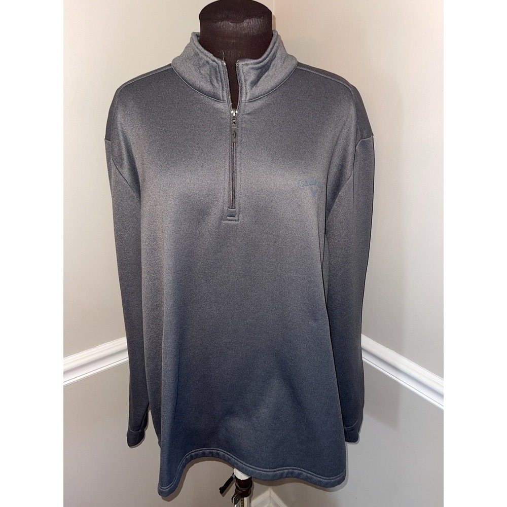 Callaway Golf 1/4 Zip Pullover‎ Gray Sweatshirt Mens XXL Athleisure